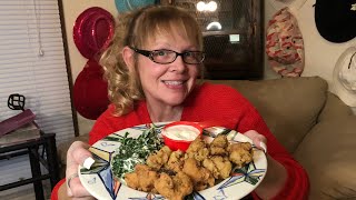 Healthy Keto Eating Show.....Popcorn Chicken & Creamed Spinach!