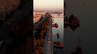 Дніпро вулці міста з висоти