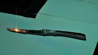 Ремонт, устройство и обзор автоматического выкидного ножа ручной работы. Automatic knife.