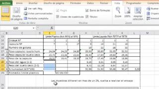 Macros y Formulario para  Limites Atterberg