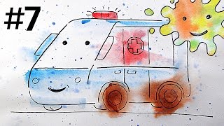 Акварельная машина Скорой Помощи, Акварелька, РыбаКит