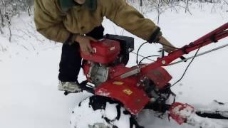 Мотоблок Fermer FM 1011 по снегу