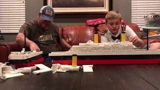 Larry Life turns his HUGE MONSTER LEGO TITANIC into a SPLIT APART ship!