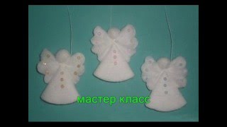 МК - ангелочки из ватных дисков ///// Master Class - angels of cotton disks