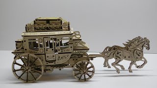 Обзор МЕХАНИЧЕСКОГО 3D ПАЗЛА Ukrainian Gears ПОЧТОВЫЙ ДИЛИЖАНС из Rozetka