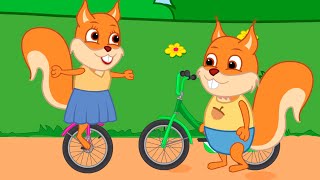 Famille d'Écureuil - Monocycle vs Vélo Animé 2022 en Français