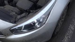 Замена лампы ближнего света левой фары КИА Сид / Kia Ceed Jd, лампа Н7