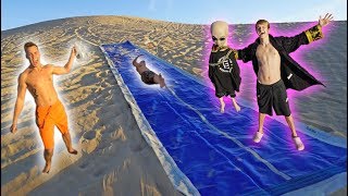 WORLD'S BIGGEST SLIP N SLIDE IN THE DESERT!! *EPIC*