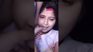 Hot Indian girl baby doll night show press b**bs bigo live hot desi lips