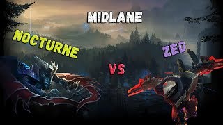 MID Nocturne vs Zed. Или как обойти элохелл?
