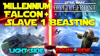 Beasting w/ Millennium Falcon & Slave 1 in Battlefront! - Star Wars Talk: Light Side or Dark Side?