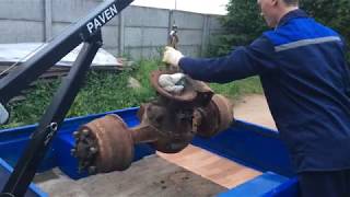 Мини кран PAVEN погрузка моста