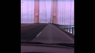 High winds on Mackinaw bridge