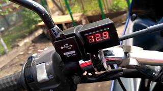 Мотоцикл Водонепроницаемый 54 СМ 12 В GPS Телефон Вольтметр + USB Розетку Зарядное Устройство