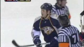 Jordin Tootoo Flattens Donald Brashear - 3/10/09