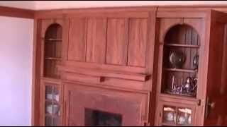 the finished woodwork in the dining room