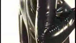 LATEX CATSUIT AND GASMASK