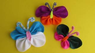 DIY Бабочка из фетра  Butterfly felt