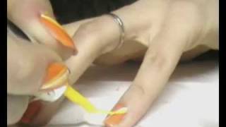 TUTORIAL NAIL ART (richiesta da fedky) - decorazione per l'estate giallo/bianco