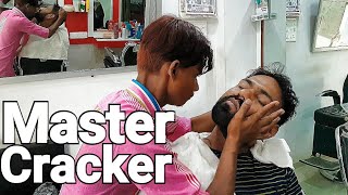 Asmr master cracker head massage with neck cracking (Travel series 4)