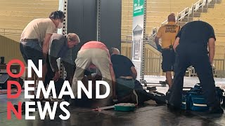 The Moment People Rush to SAVE Salman Rushdie After Onstage Attack