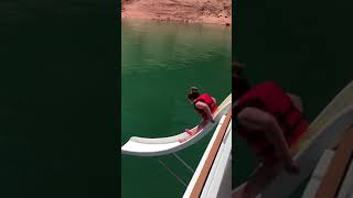 girl gets massive wedgie on slide