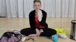 Ask a Ballerina- Nikki shows how to break in and 3/4 shank pointe shoes