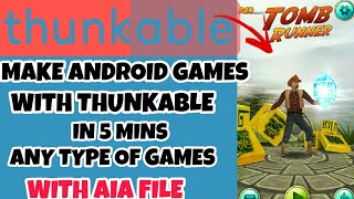 How to make temple Run Game with Thunkable with Aia File | In 5 Minutes