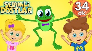Zıpla Kurbağa ve Sevimli Dostlar ile 34 Dakika Bebek Şarkıları | Adisebaba TV Kids Songs