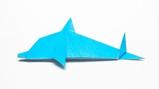 วิธีพับกระดาษเป็นรูปปลาโลมาแบบง่าย Easy Origami Dolphin