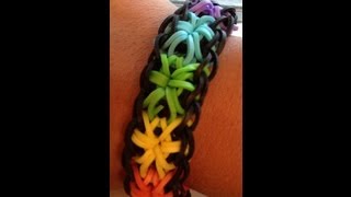 How to make a rainbow loom starburst bracelet