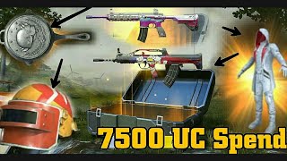 Pubg Mobile Crates Opening 7,500 UC Spend M416,QBZ,Helmet,Pan Skins Season 6