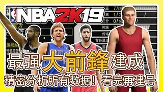 NBA2k19最强大前锋建成！今年最强的内线？！精密分析所有数据！看完再建号！