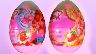 2 Winx Club Surprise Eggs with Toy & Candy Spray, Winx Kinder Surprise Egg, Киндер Сюрприз Винкс