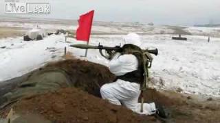 Practice shooting with RPG 7