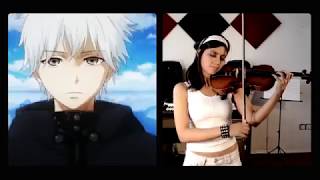 TOKYO GHOUL ❤ en VIOLIN ELECTRICO!! UNRAVEL Full Opening