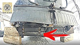 ⚙️??СНЕГОХОД БУРАН! Набегание гусениц на звезды !