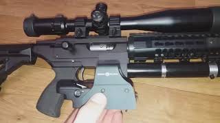Самодельная РСР винтовка, проверка кучности на 50м.