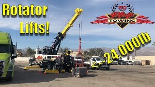 Lifting Crane Counterweights With Rotator - Heaviest Lift - 24,000 lbs