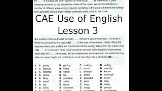 CAE Use of English Lesson 3