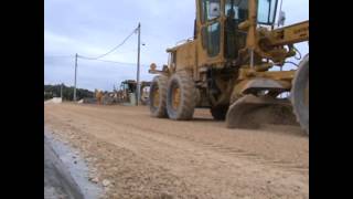 Caterpillar 140G motorgrader in action!!!