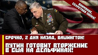 Срочно, 2 дня назад, Вашингтон! Путин готовит вторжение в США на дельфинах!