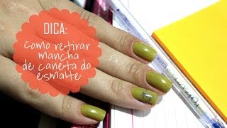 Como retirar mancha de caneta do esmalte