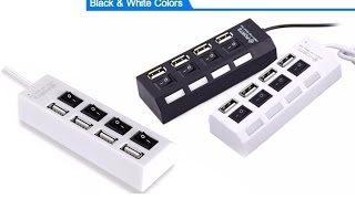 УСБ 2.0 хаб 4 порта с выключателями 4 Port Tap USB 2.0 Hub ON/OFF Sharing Switch White с aliexpress