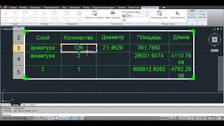 AutoCAD 2012 Automatic counting of the number of rebar/ Автоматический подсчёт количества арматуры