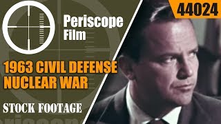 1963 CIVIL DEFENSE  NUCLEAR WAR & FALLOUT SHELTER SURVIVAL FILM  44024