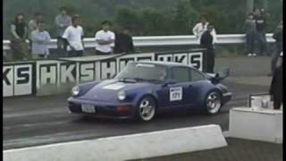 ゼロヨン１０秒1ポルシェ911ターボ１０００馬力ｂｙプロモデット小峰