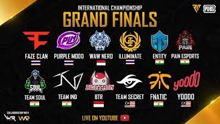 PUBG MOBILE INTERNATIONAL CHAMPIONSHIP | FT. SOUL, FNATIC, BTR, IND, YOODO | FLASH GAMING