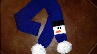 Tutorial: Snowman Scarf for Addi Express, Crochet, Knit or Loom Knit