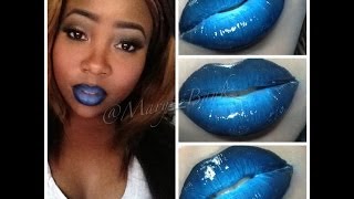 Tutorial: Carribean Blue Ombre lips